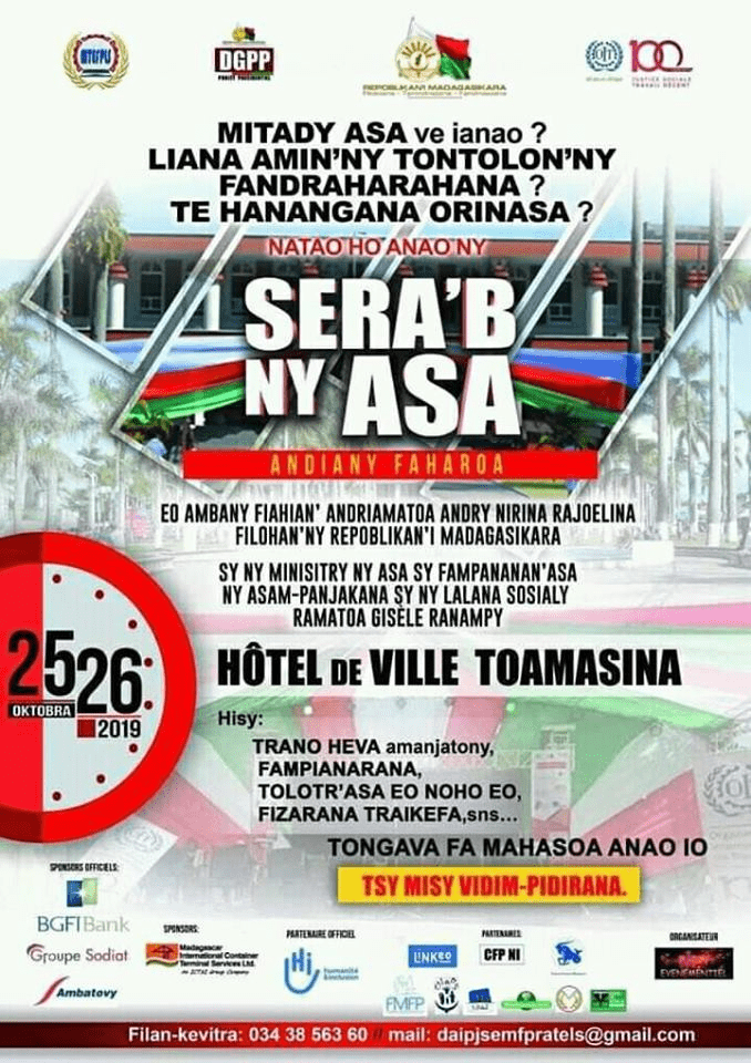 Poster — Sera'B" ny Asa - Second Edition - Toamasina