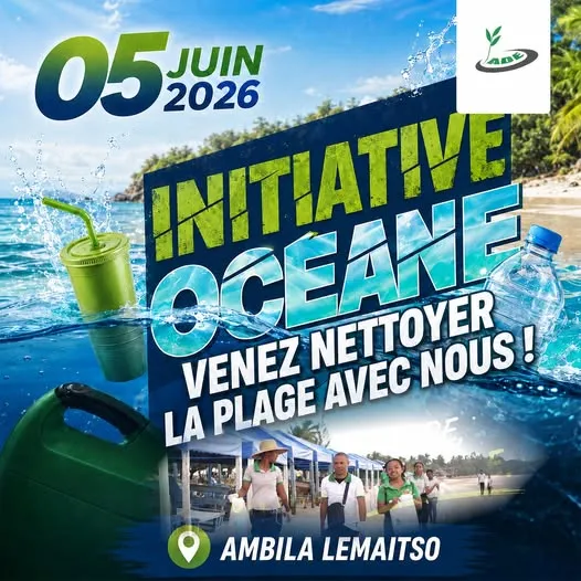 Poster — Ocean Initiative 2026 in Ambila Lemaitso: Beach Clean-Up and Environmental Awareness