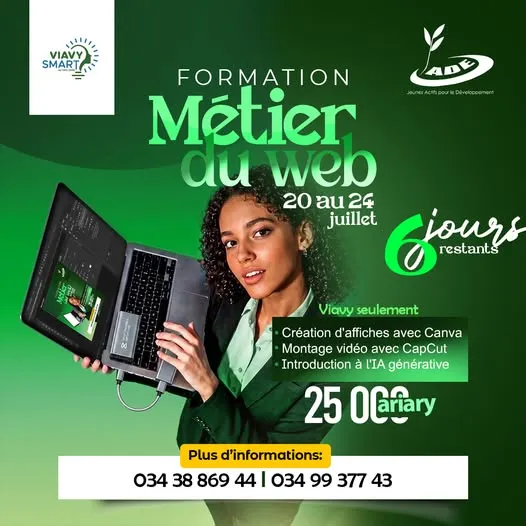 Poster — Viavy Smart 2026: 10th Edition of the Web Skills Training Program for Women in Toamasina